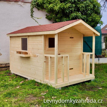 Dětský domek LARA 2,4 x 1,5 m s terasou Dětský domek LARA 2,4 x 1,5 m s terasou