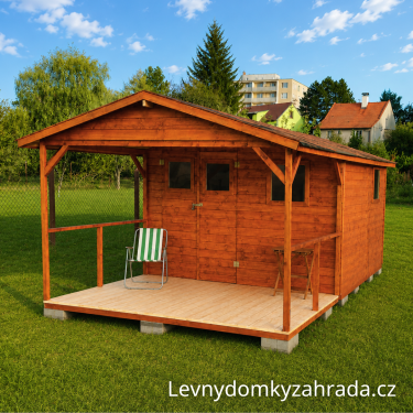 Zahradní domek PRATO II o rozměru 3 m x 3 m s terasou Zahradní domek PRATO II o rozměru 3 m x 3 m s terasou